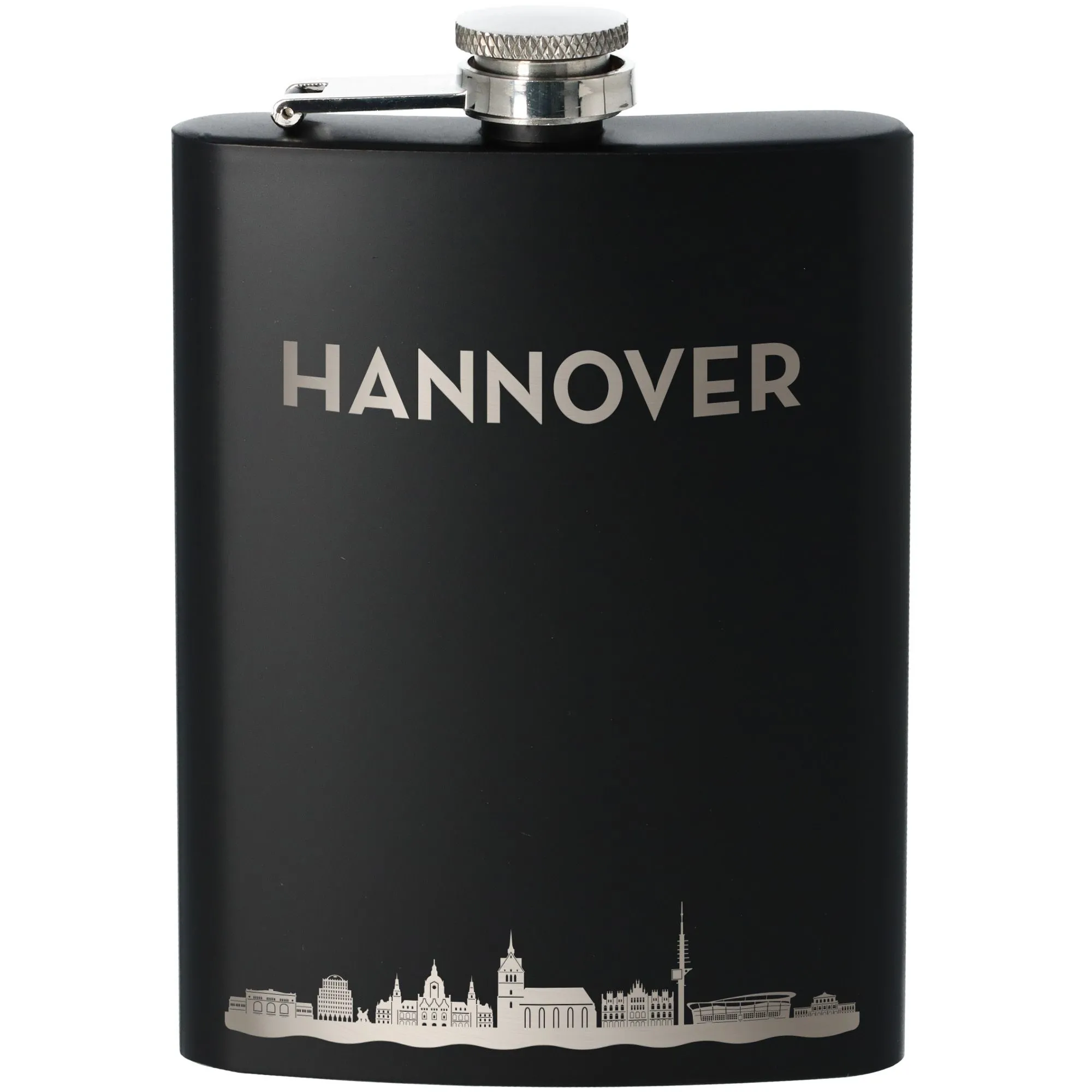 Flachmann Skyline Hannover Schwarz 225ml