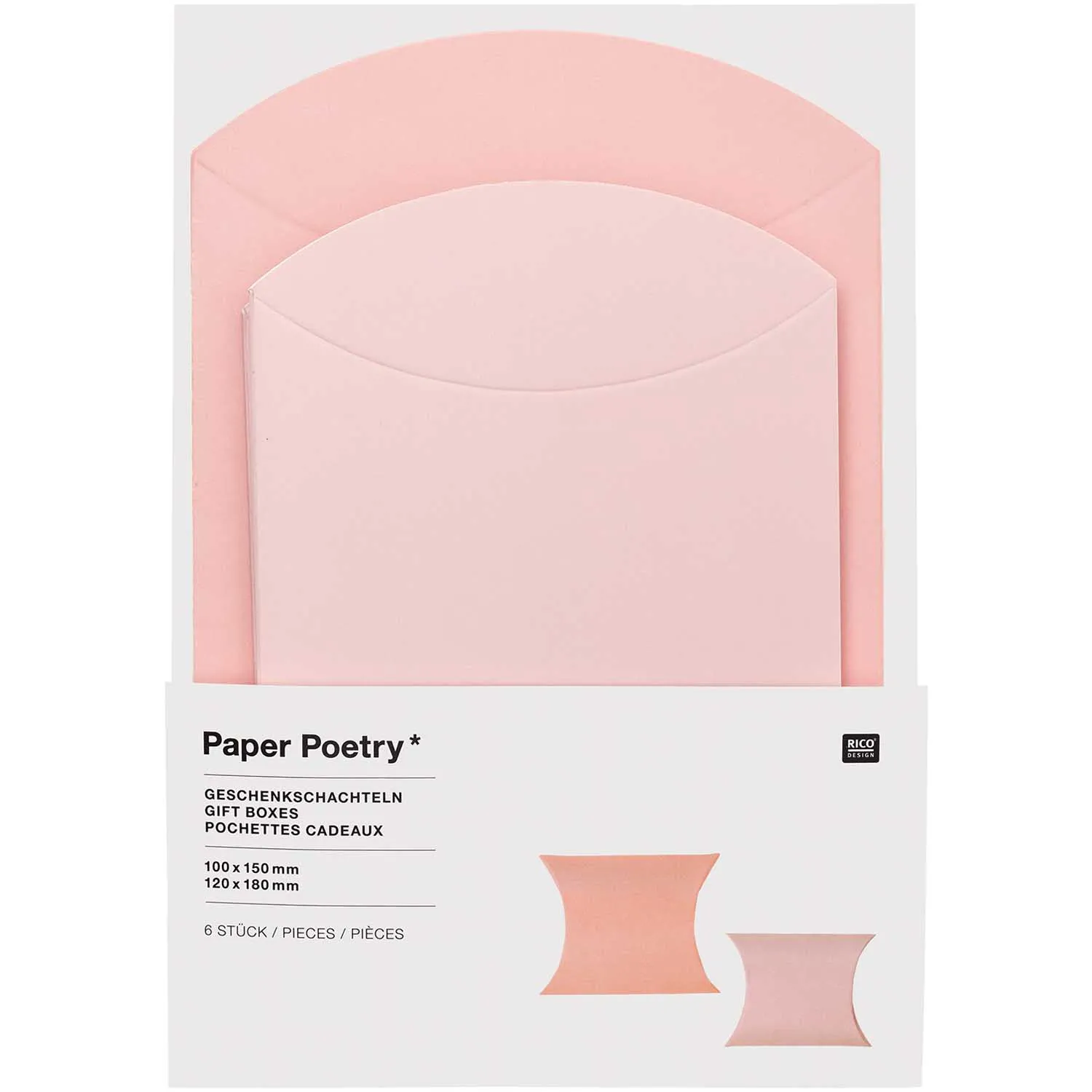 6 Geschenkschachteln, Rosa
