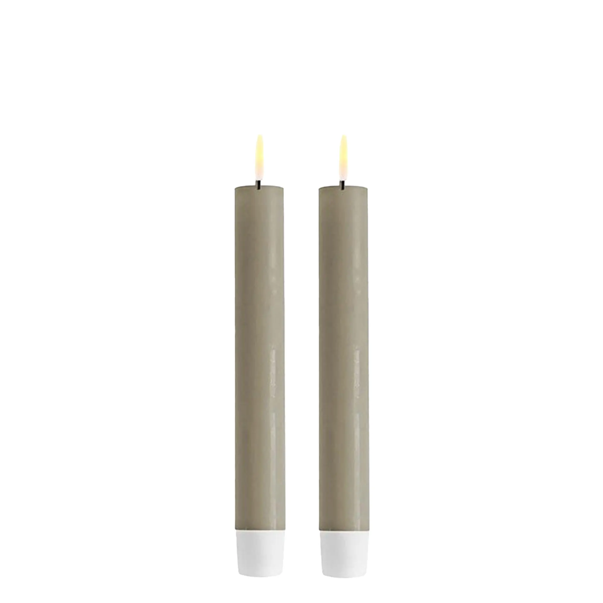 Deluxe - 2 LED Stabkerzen Sand, 15 cm