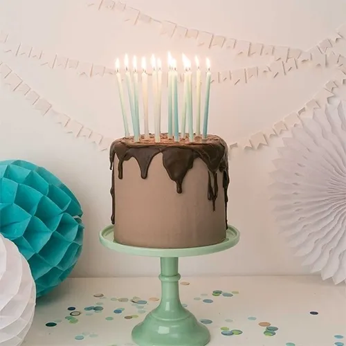 Kuchen, Torte, Schokoladenglasur, Kuchenkerze, Geburtstag