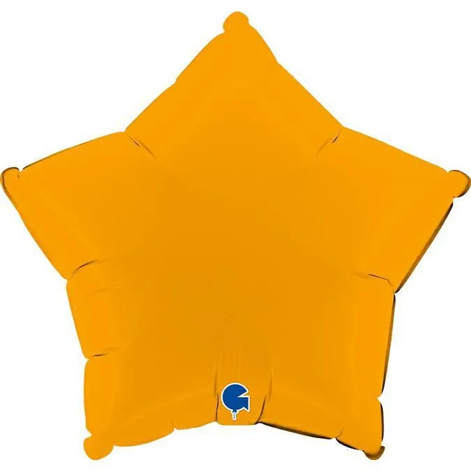 Folienballon Stern Senfgelb 45cm