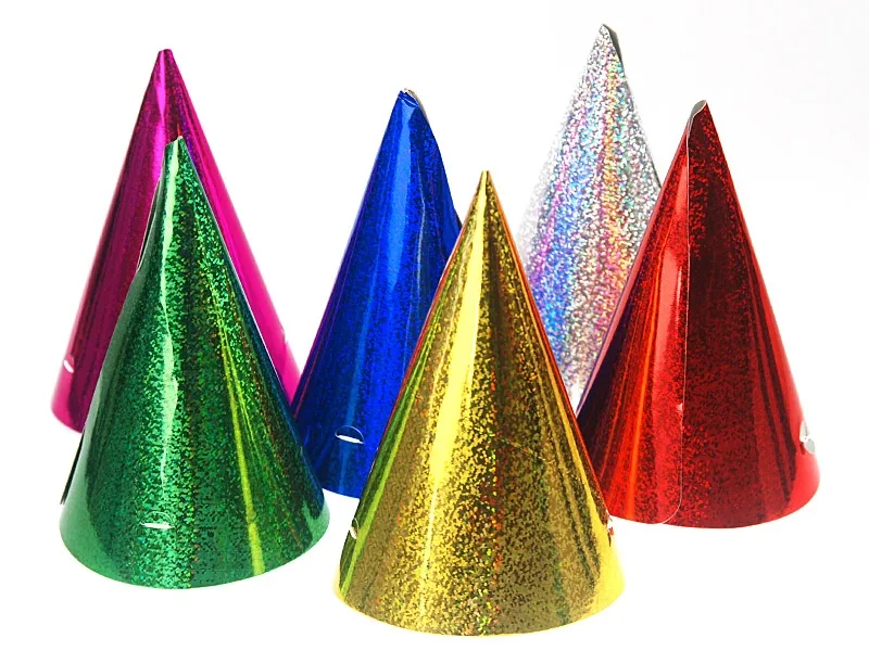 20 Partyhütchen Holographic