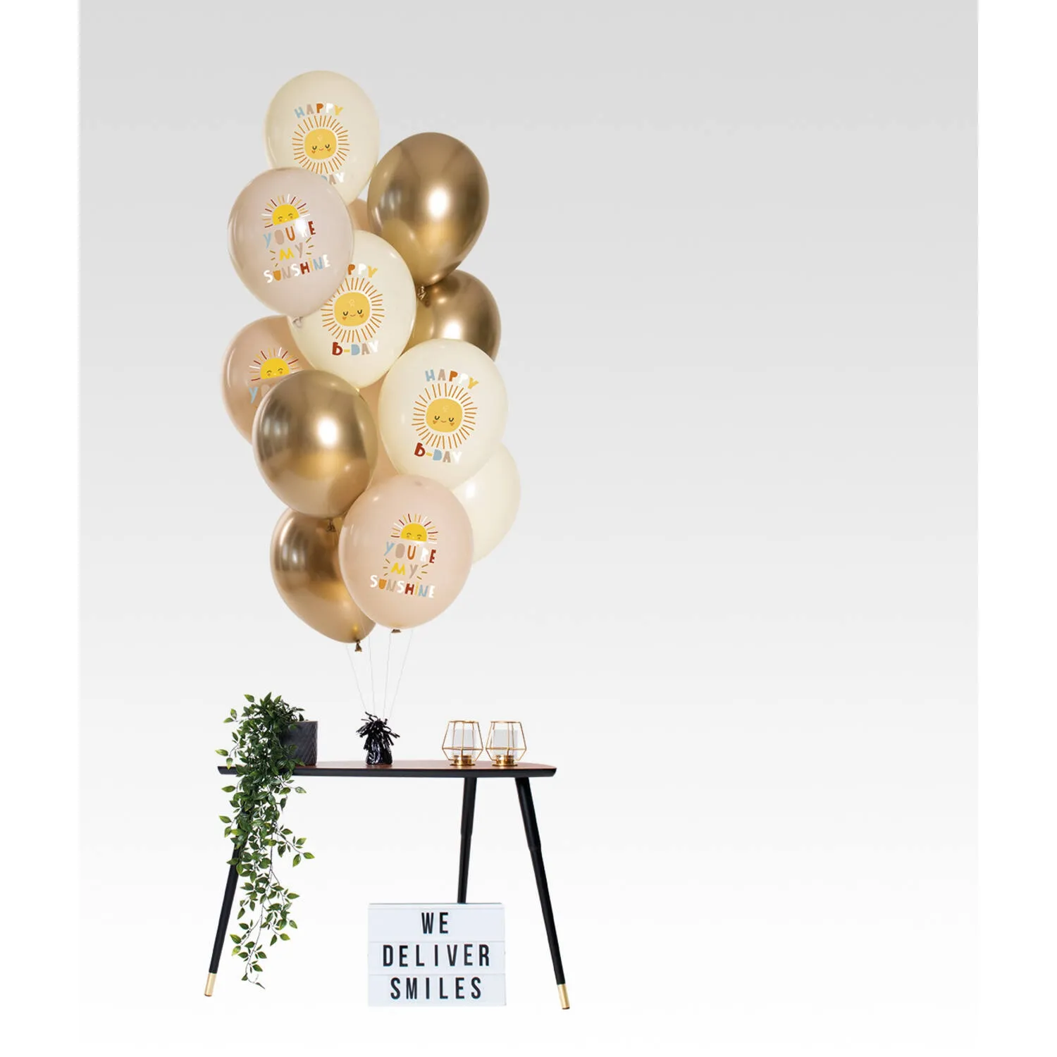 12 Latexballons im Set "Birthday Sonnenschein" Ø 33cm
