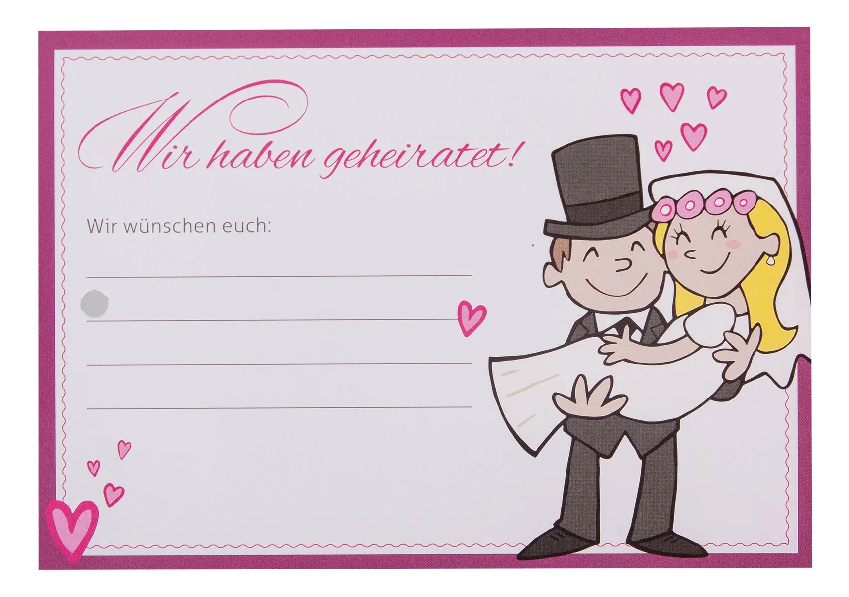 Flugkarte Hochzeit Wir haben geheiratet!