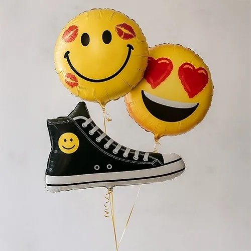 balloon, smiley, heart-eyes, sneaker, gift-balloon