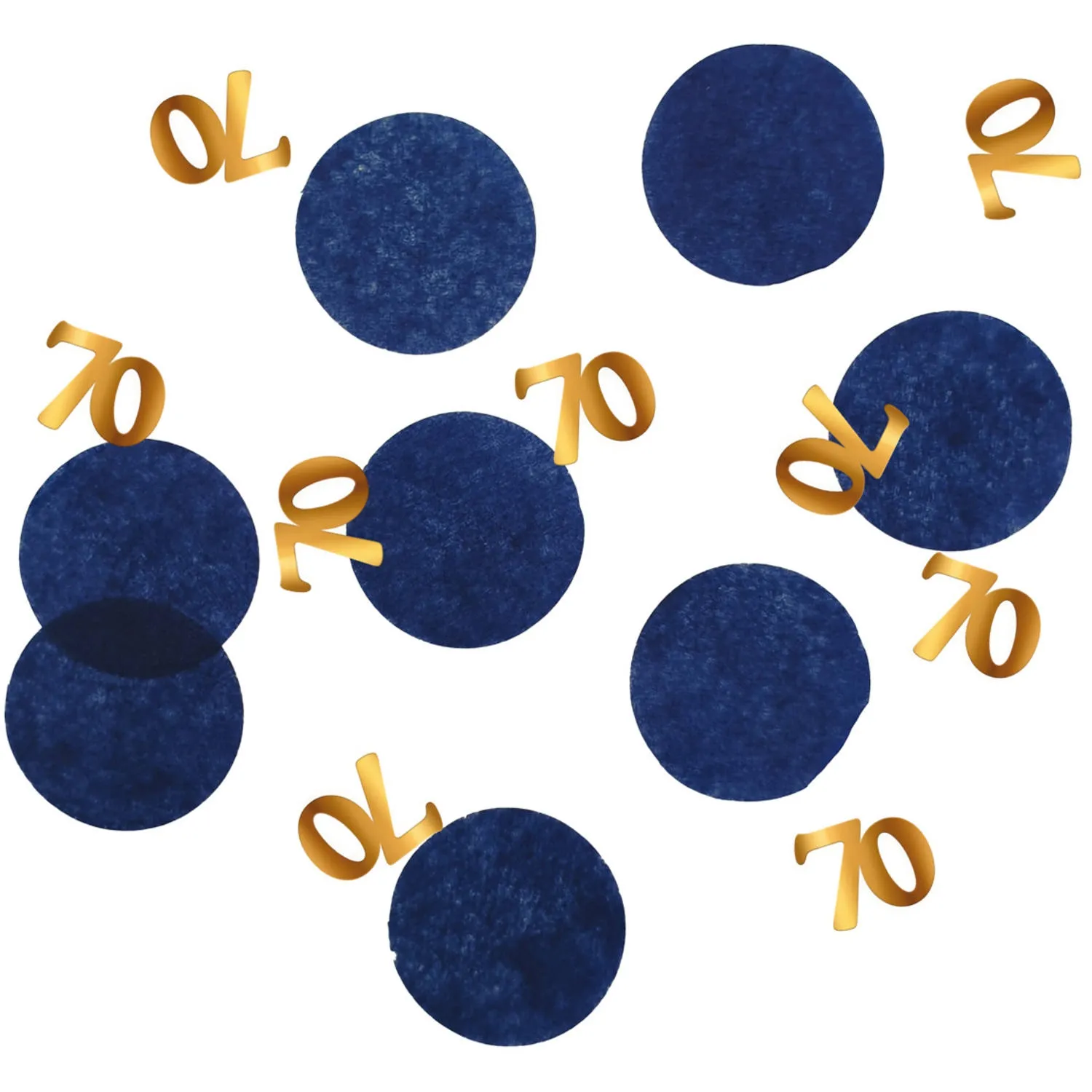 Konfetti "70", Blau/Gold 25g
