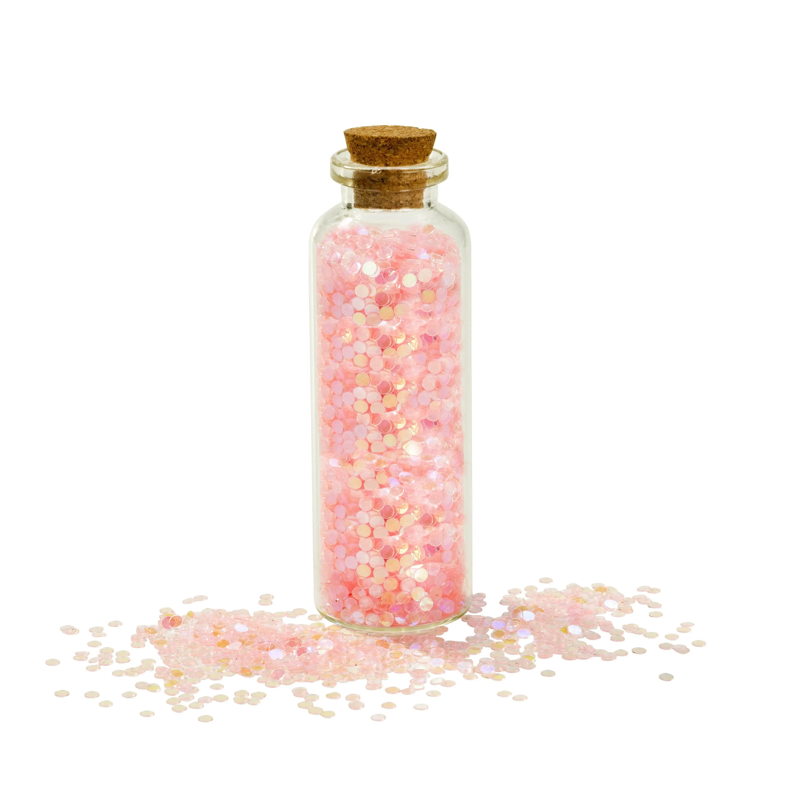 Funkelndes Konfetti in Rosa