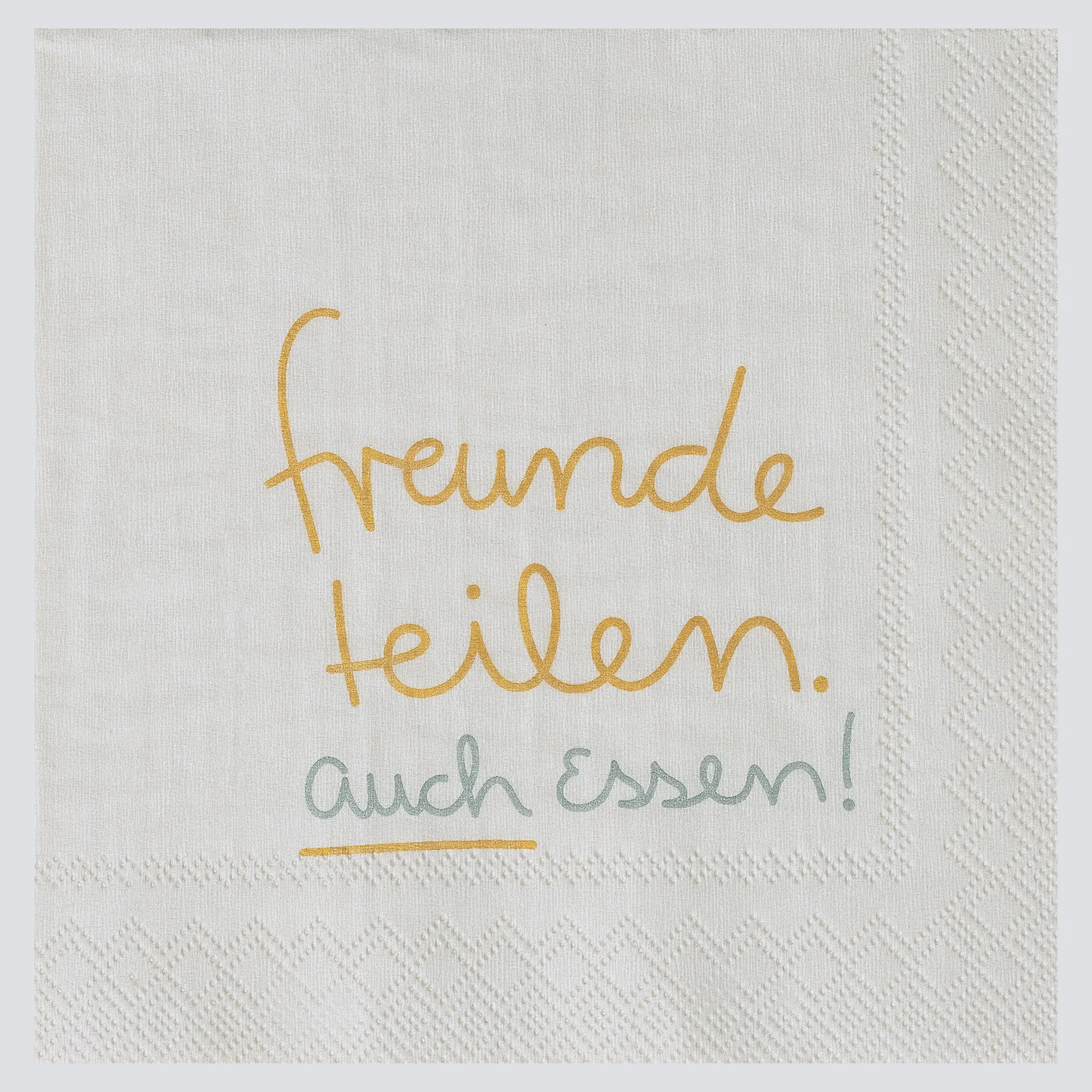 Räder Design - 20 Cocktailservietten "Freunde teilen auch Essen"