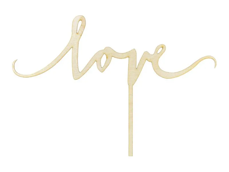 Cake Topper "Love", Holz