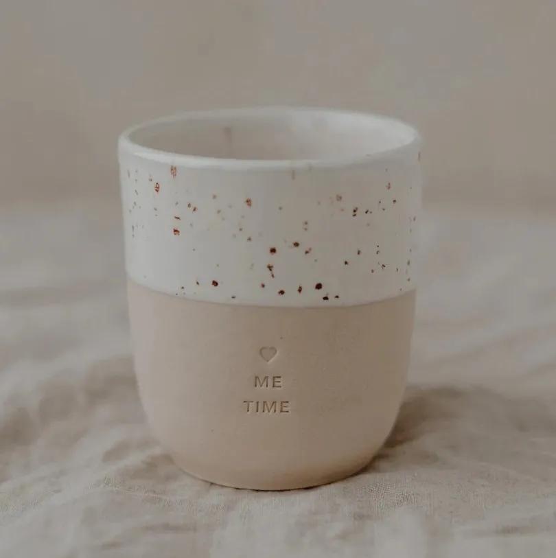 Eulenschnitt - Steingut-Becher "Me Time"