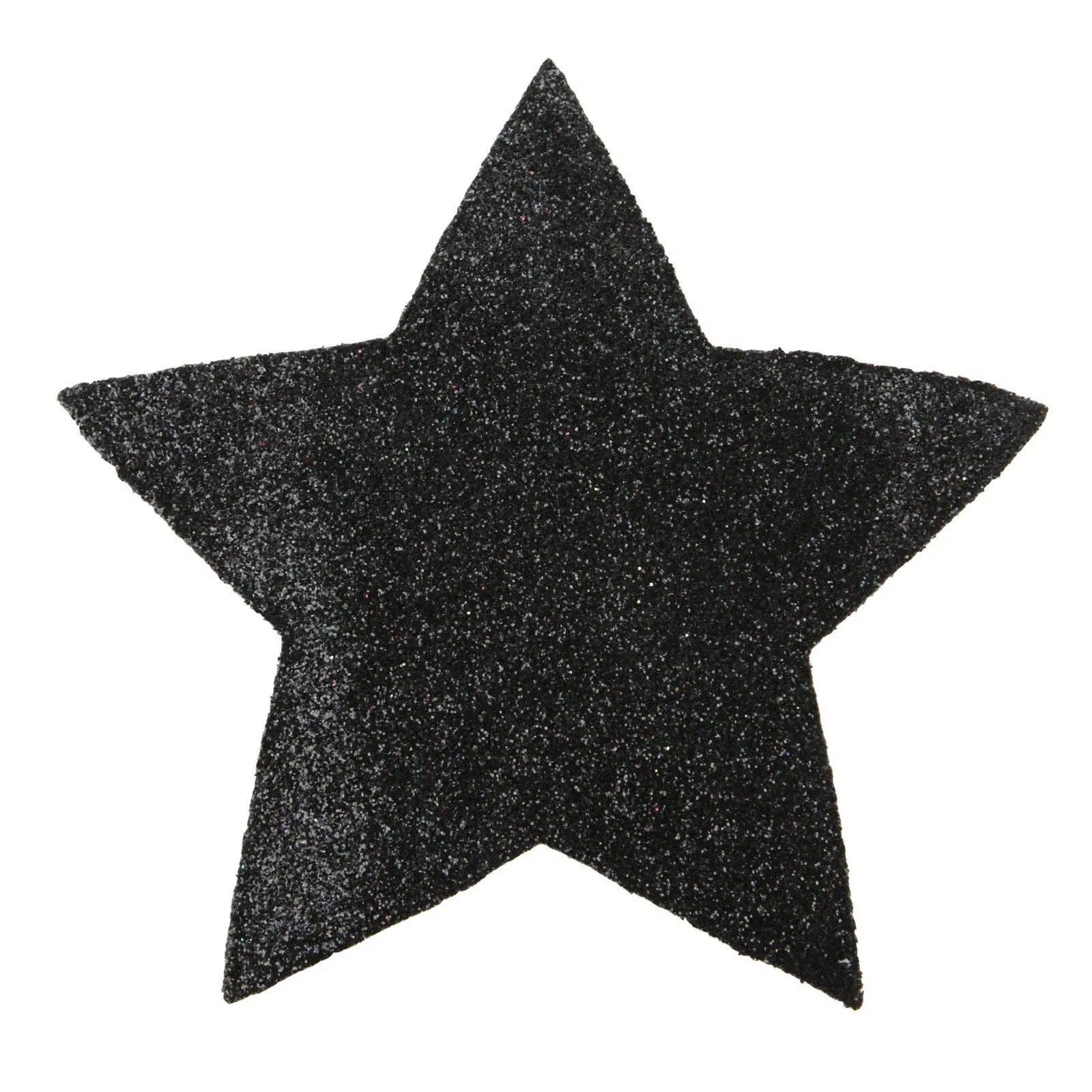 2 Glitter Stern-Tischsets Schwarz