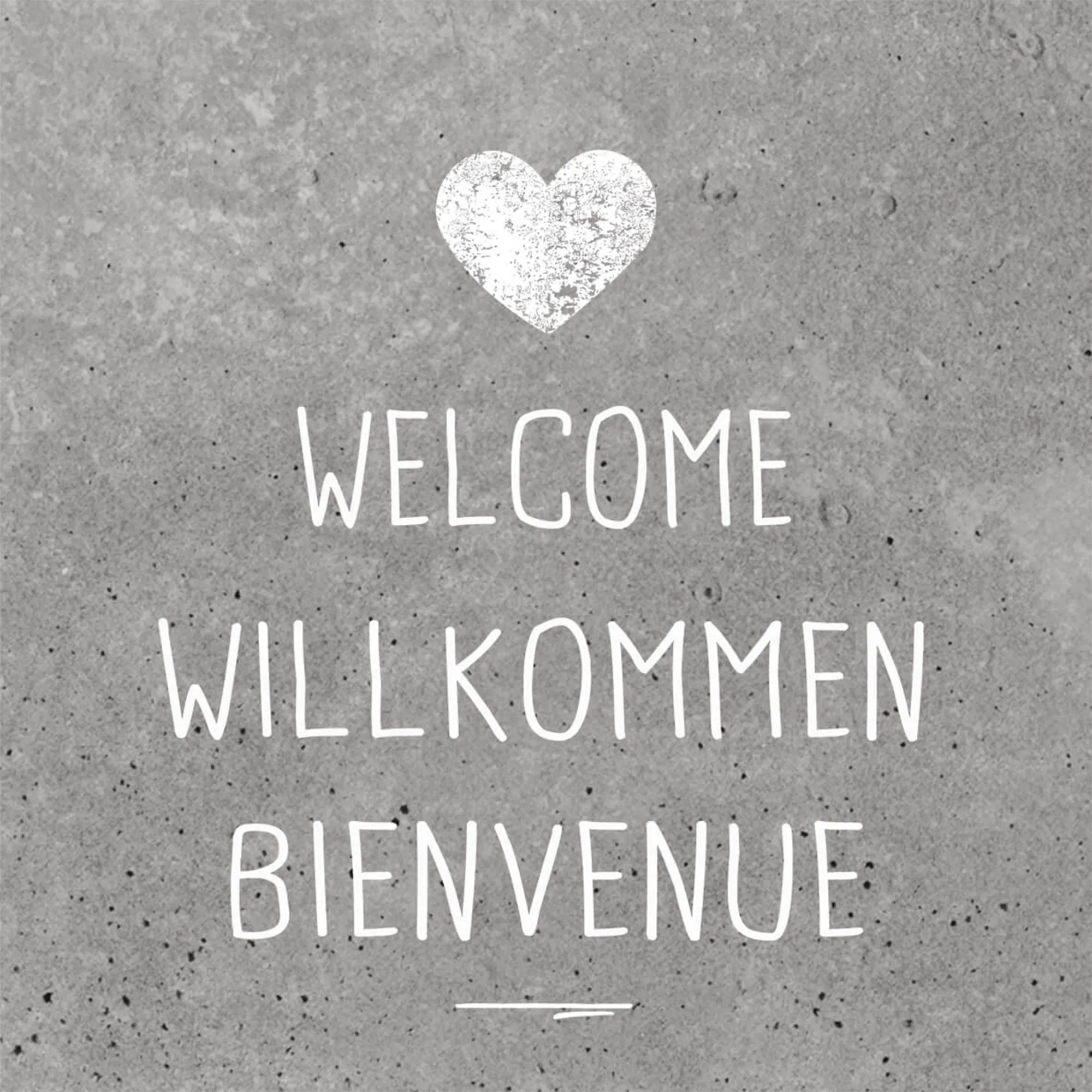 20 Servietten "Bienvenue Zement" 33x33cm