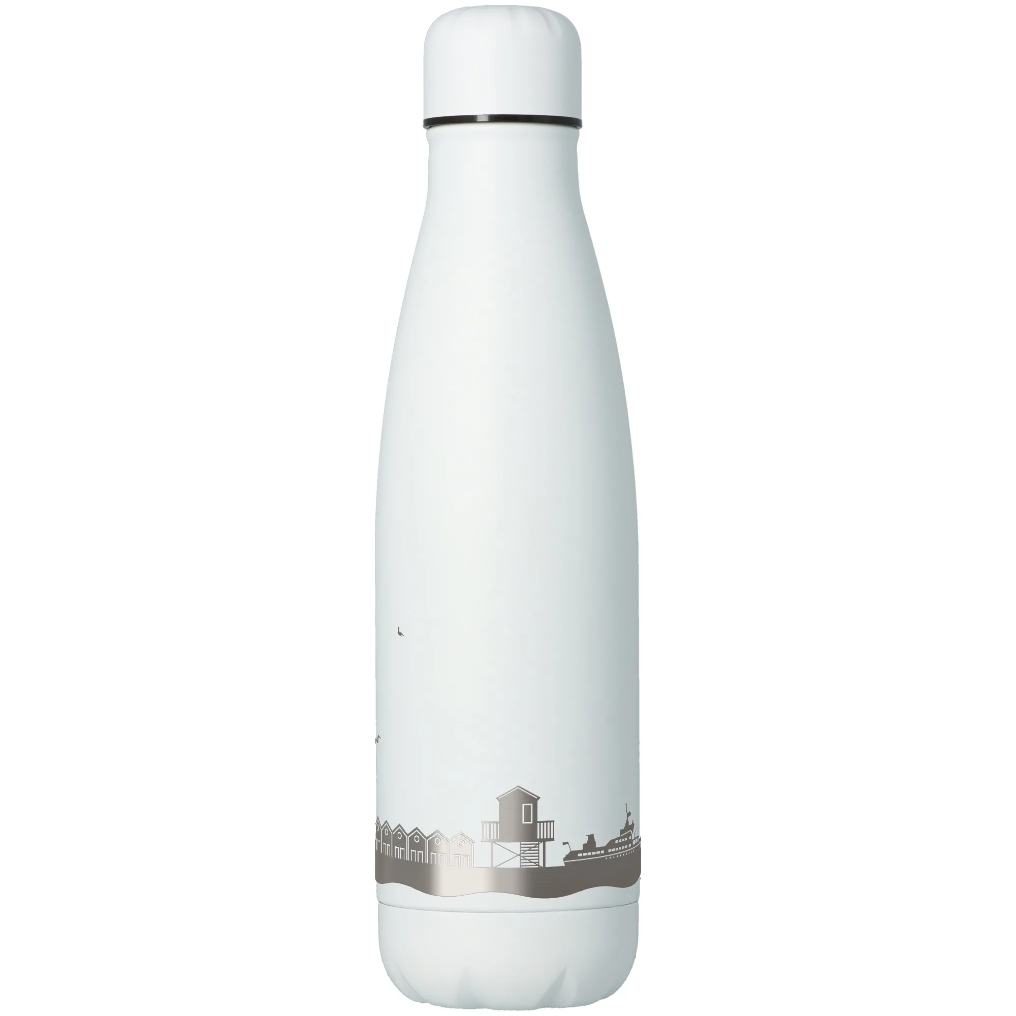 Trinkflasche Skyline Langeoog Weiß 500ml