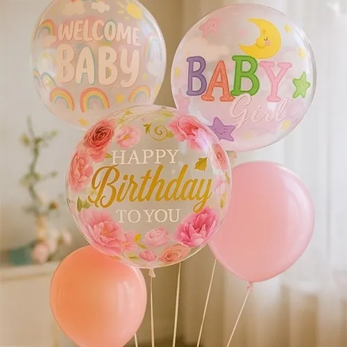 Ballon, Geburtstag, Baby, Dekoration, Pastell