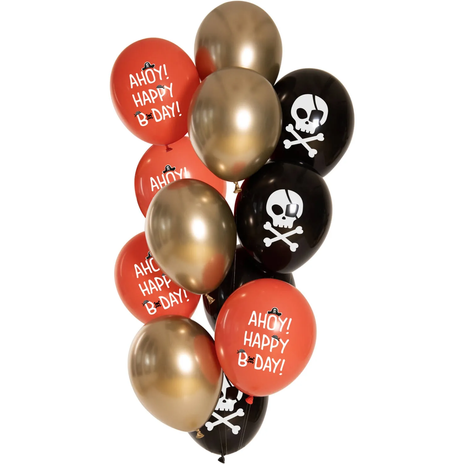 12 Latexballons im Set "Birthday Piraten" Ø 33cm