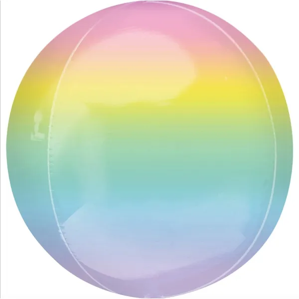 Orbz Ballon Ombré Pastell Regenbogen, 40 cm