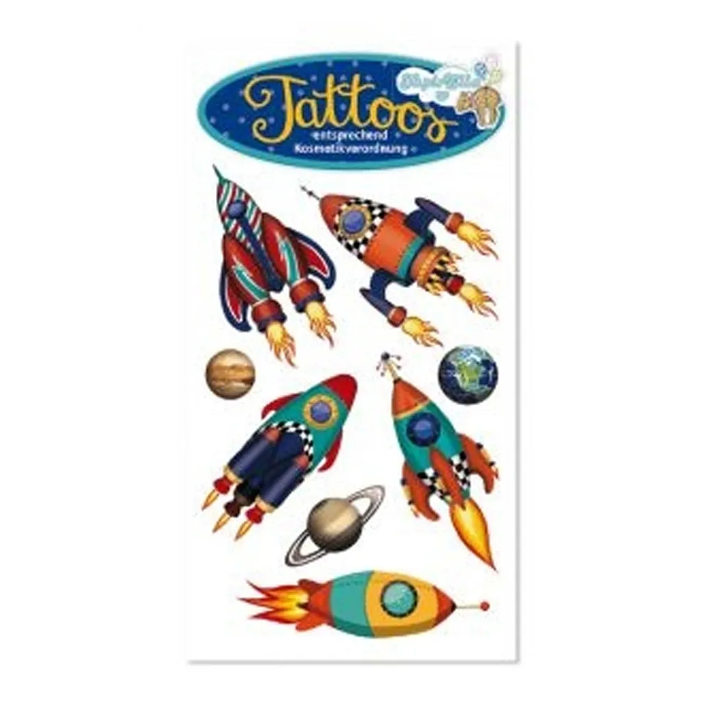 Weltraum - Tattoo "Rakete"
