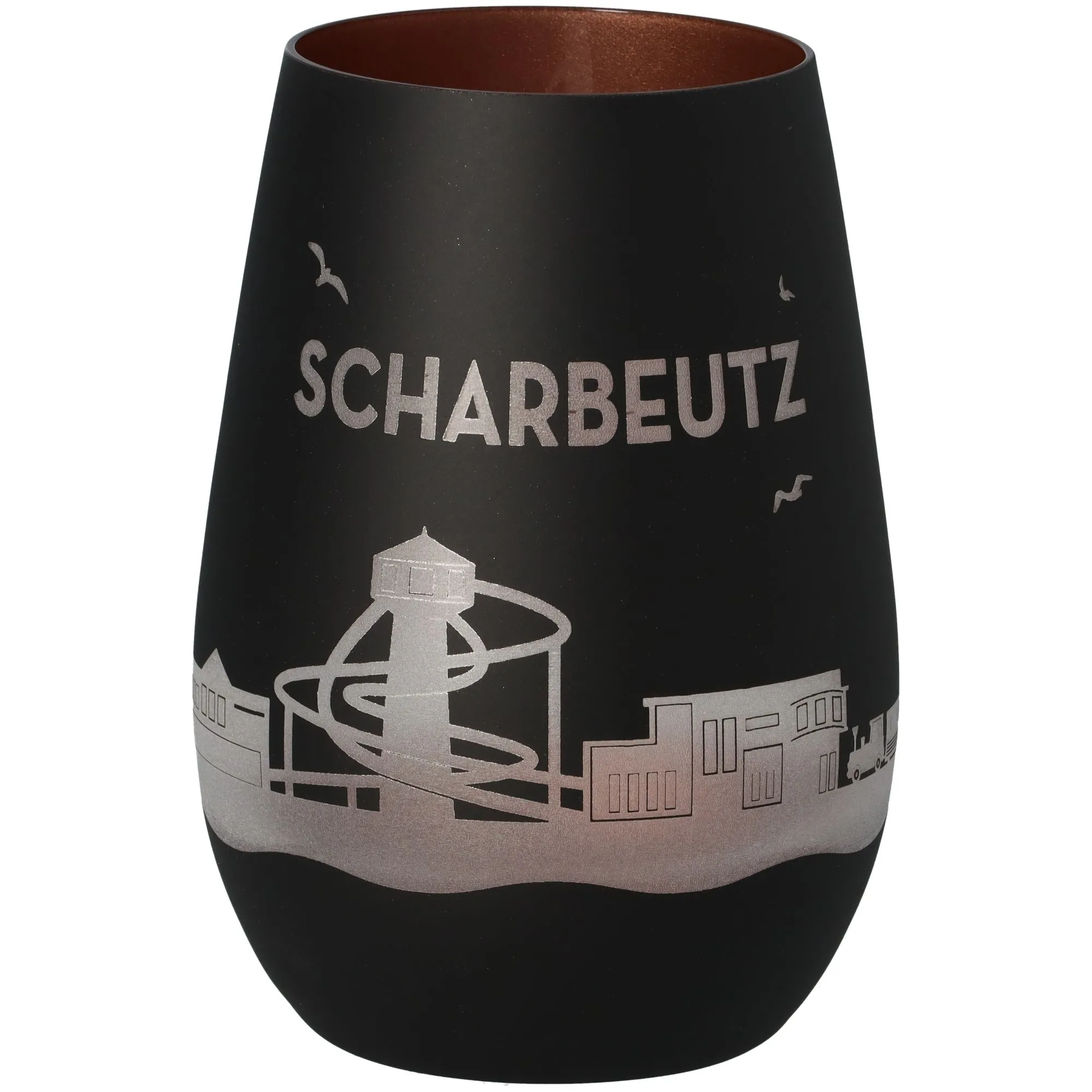 Windlicht Skyline Scharbeutz Schwarz/Bronze