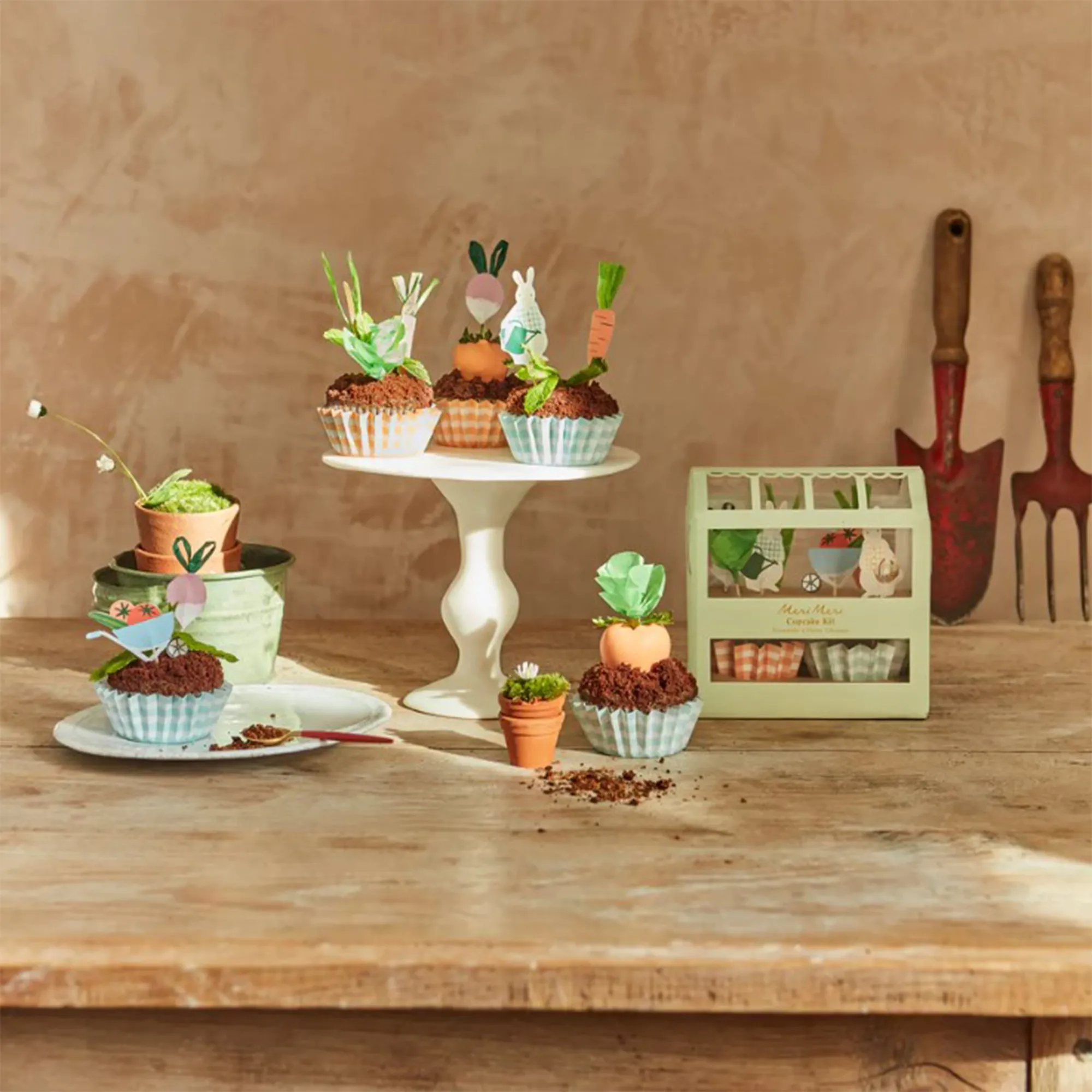 Meri Meri - Cupcake Set "Osterhasen Gewächshaus"