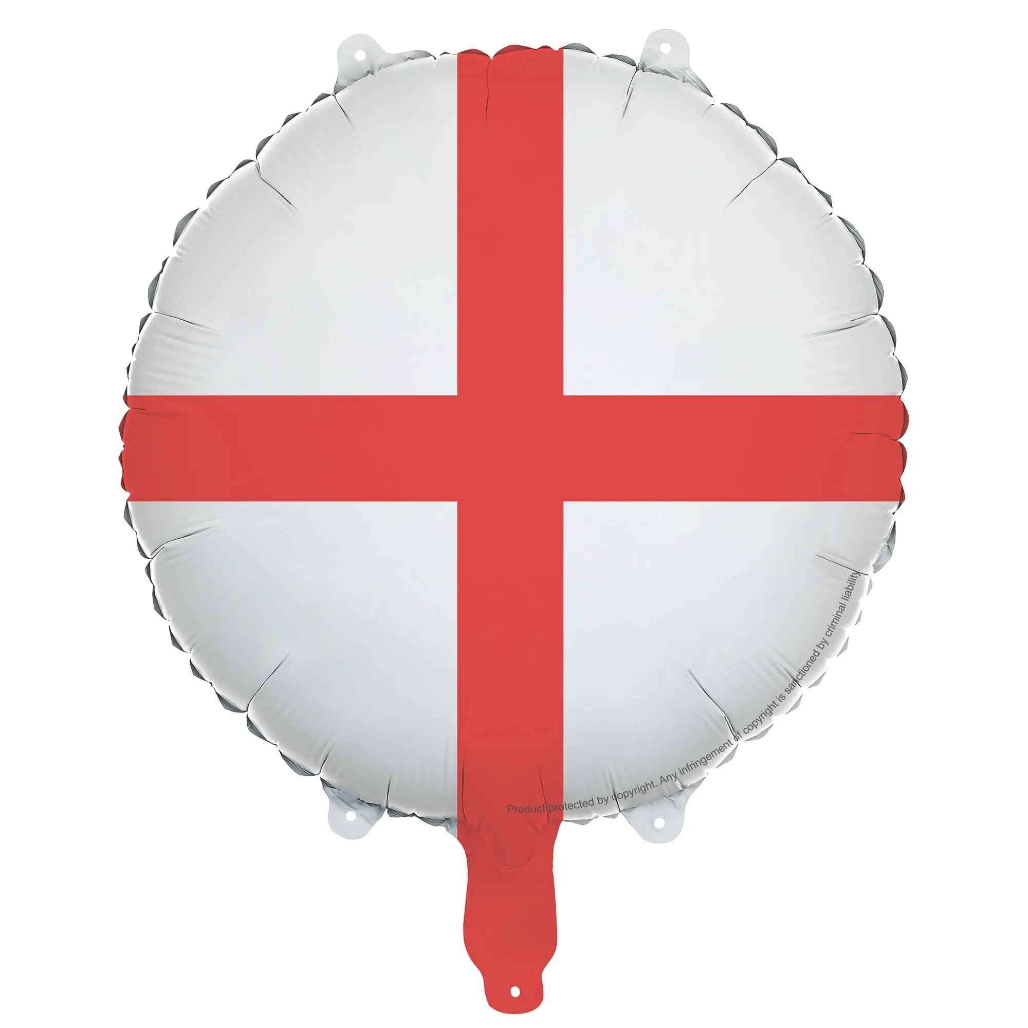 Ballon, Runder Ballon, Flaggenmuster, Kreuzdesign, Rot-Weiß Flagge