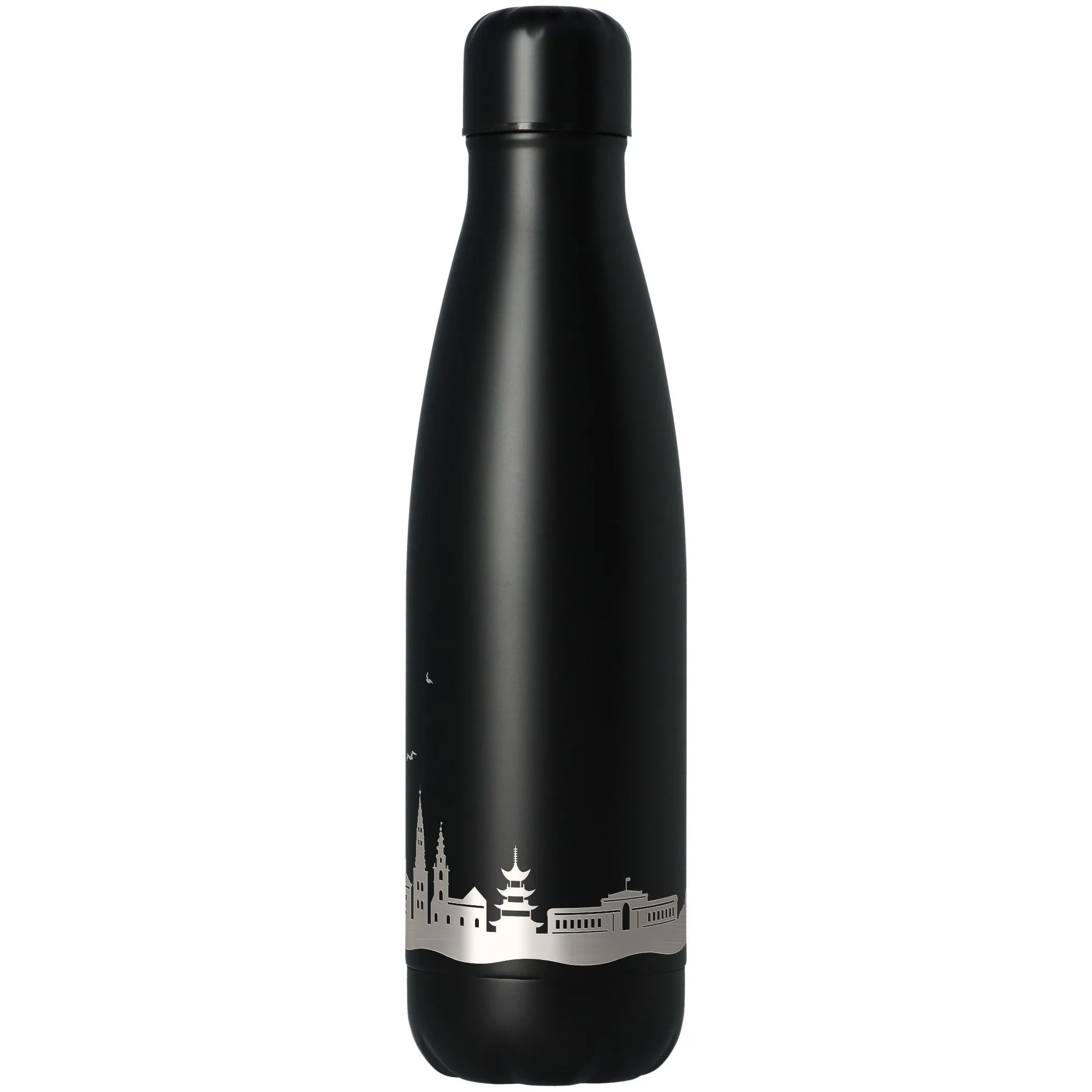 Trinkflasche Skyline Kopenhagen Schwarz 500ml