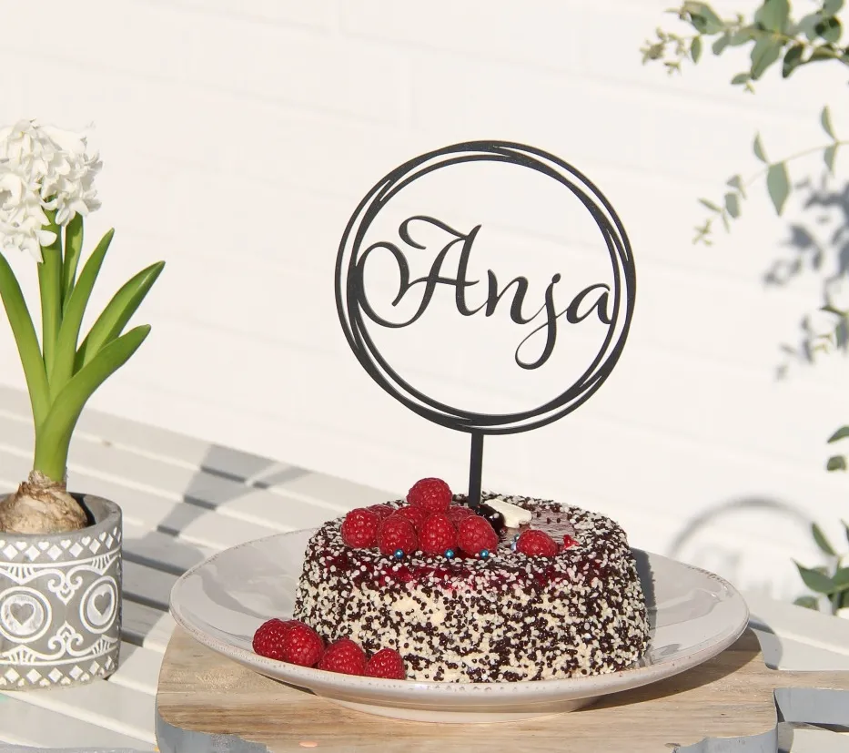 Cake Topper Hoop "Name" Acryl
