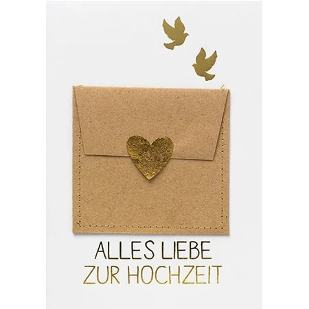Räder Design - Grußkarte "zur Hochzeit" mit Geldfach