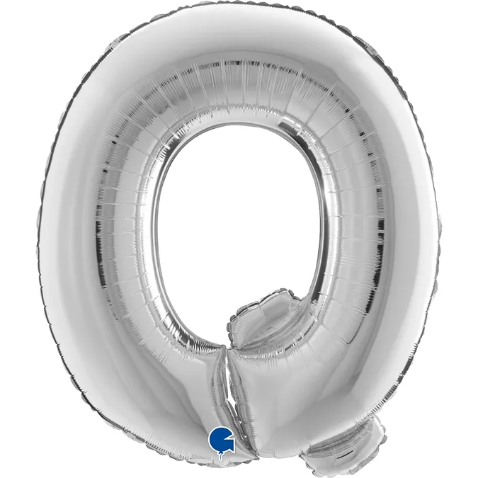 Folienballon Buchstabe Q Silber 100cm