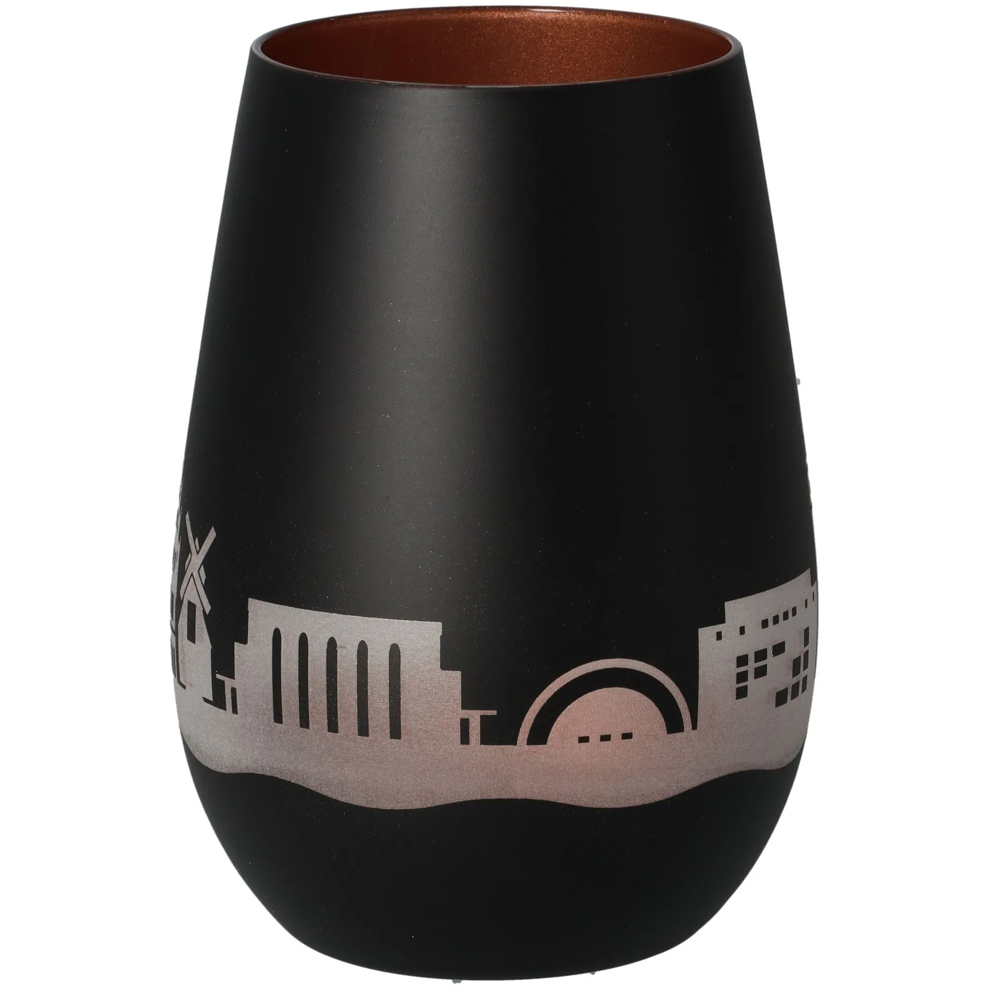 yosemite, städteansicht, vase, matt-schwarz, silhouette