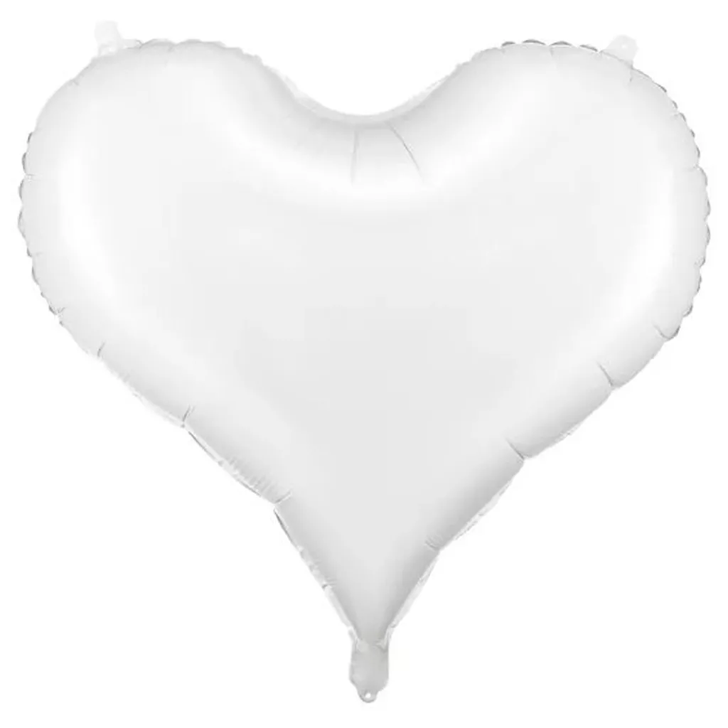 Herzluftballon, Luftballon, Herzform, weiß, Ballon