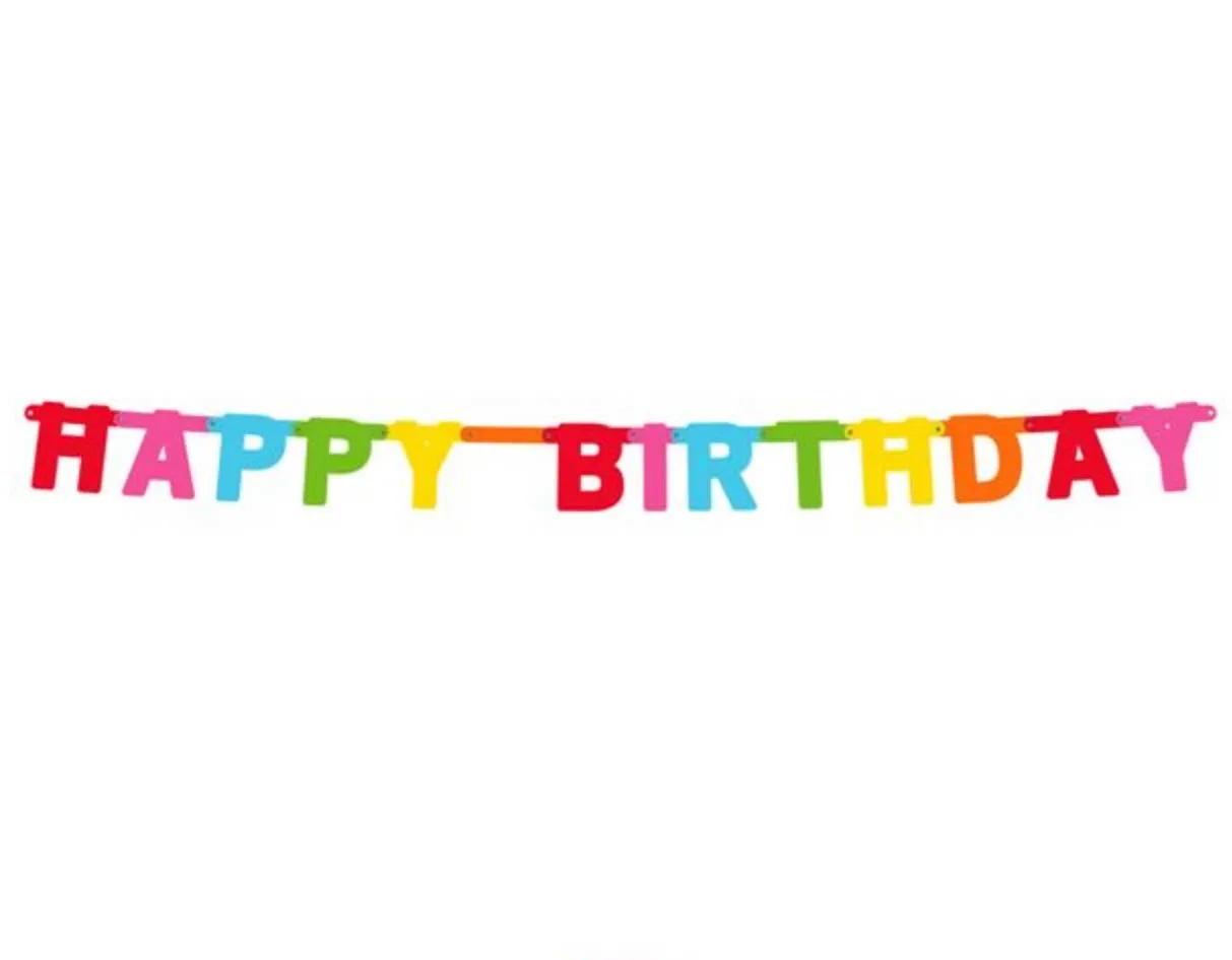 Happy Birthday Girlande Bunt