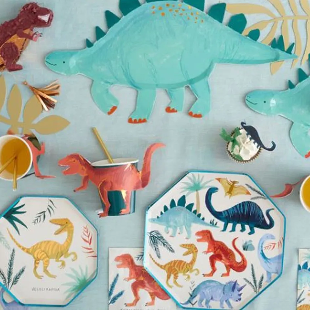 dino, dinosaurier, spielset, deko, tischdeko