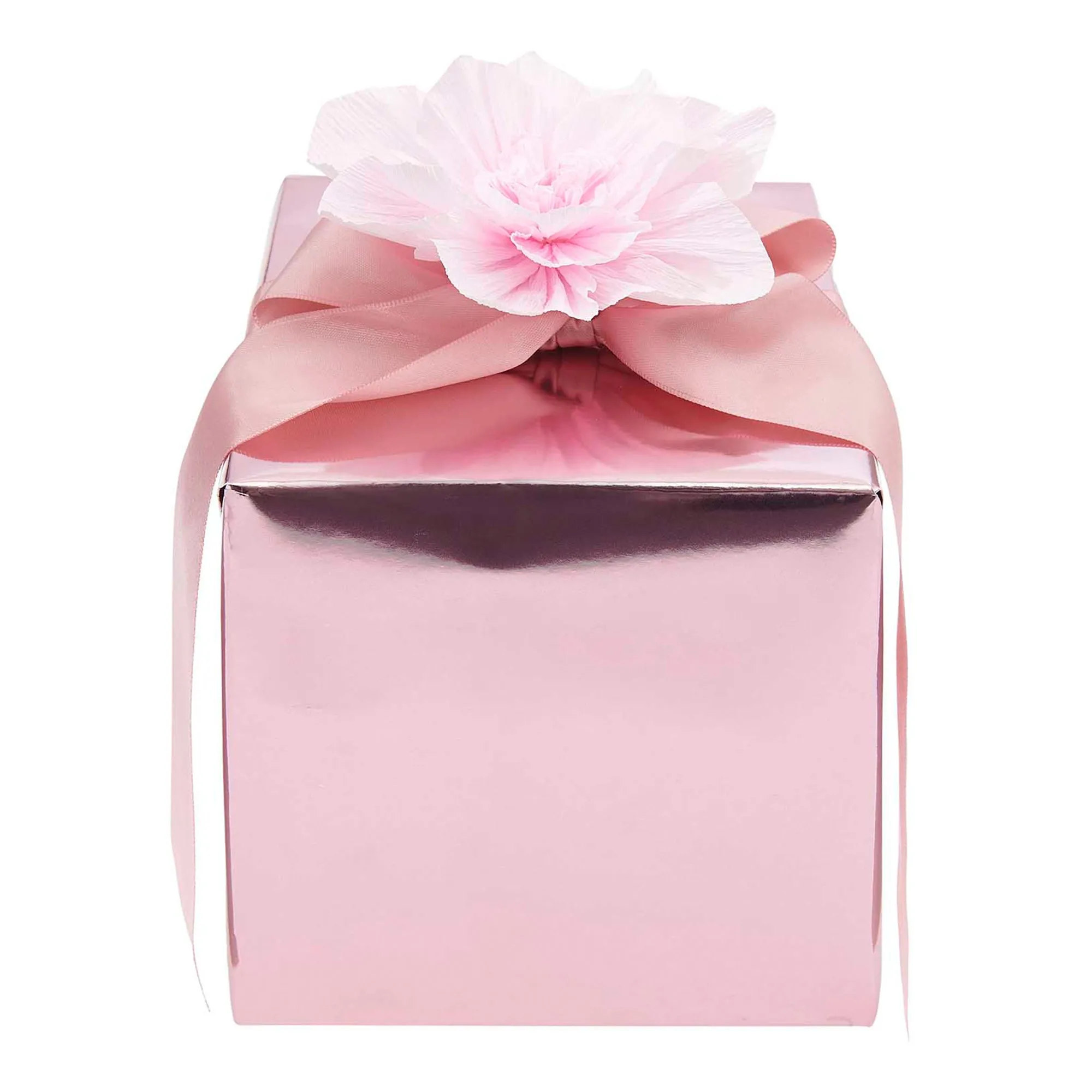 Geschenkpapier auf Rolle, Metallic Rosa Glänzend 2m