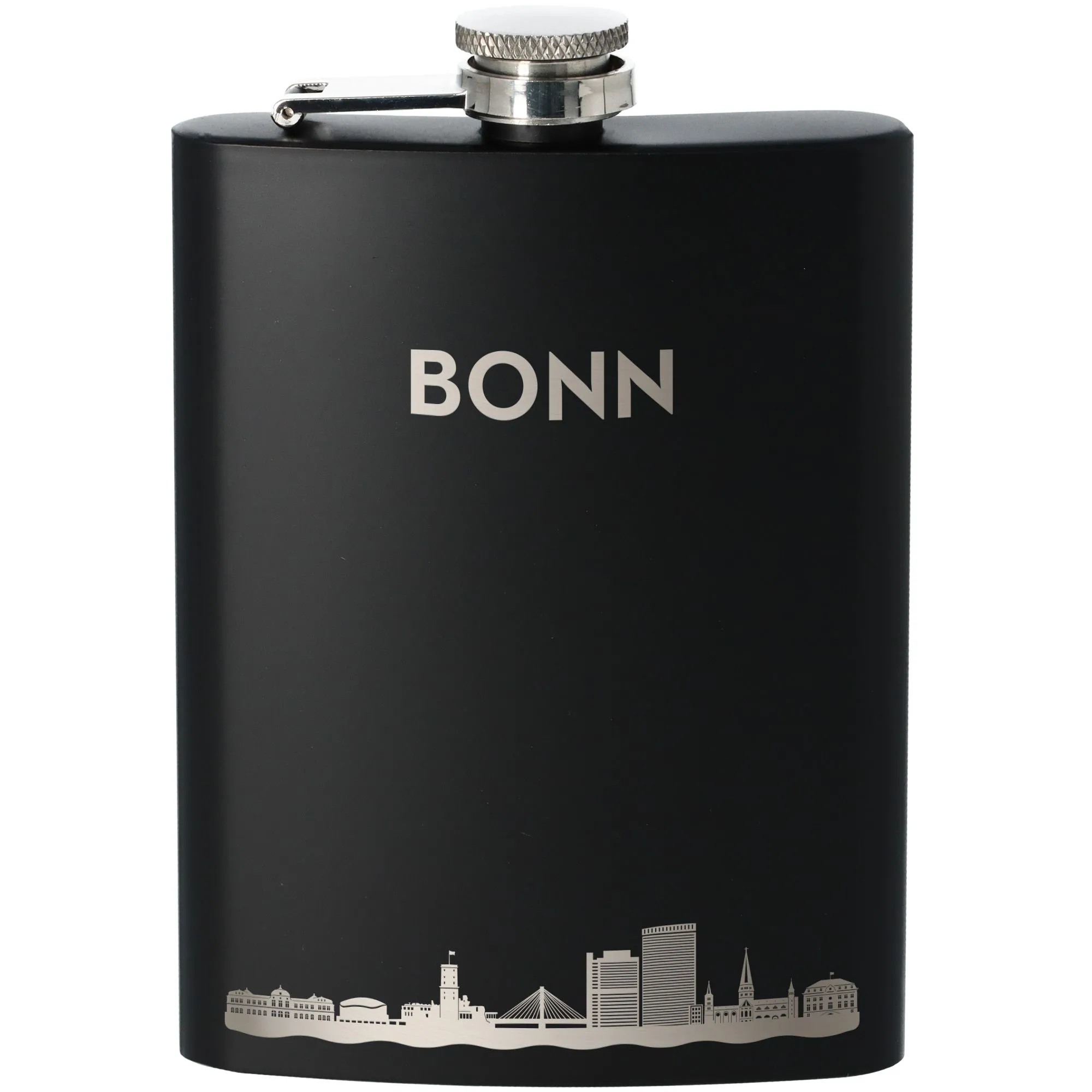 Flachmann Skyline Bonn Schwarz 225ml