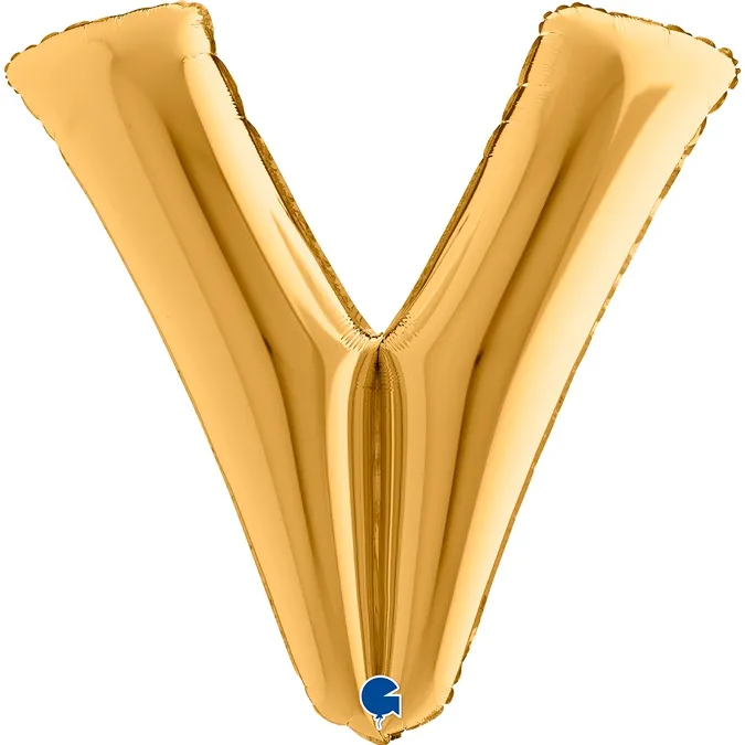 Folienballon Buchstabe V Gold 100cm