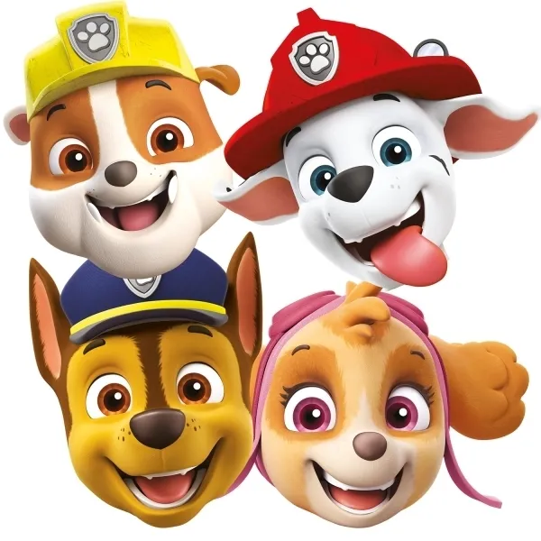Spielzeugfiguren, Paw Patrol, Hunde, Kopfaufnahmen, Charaktere