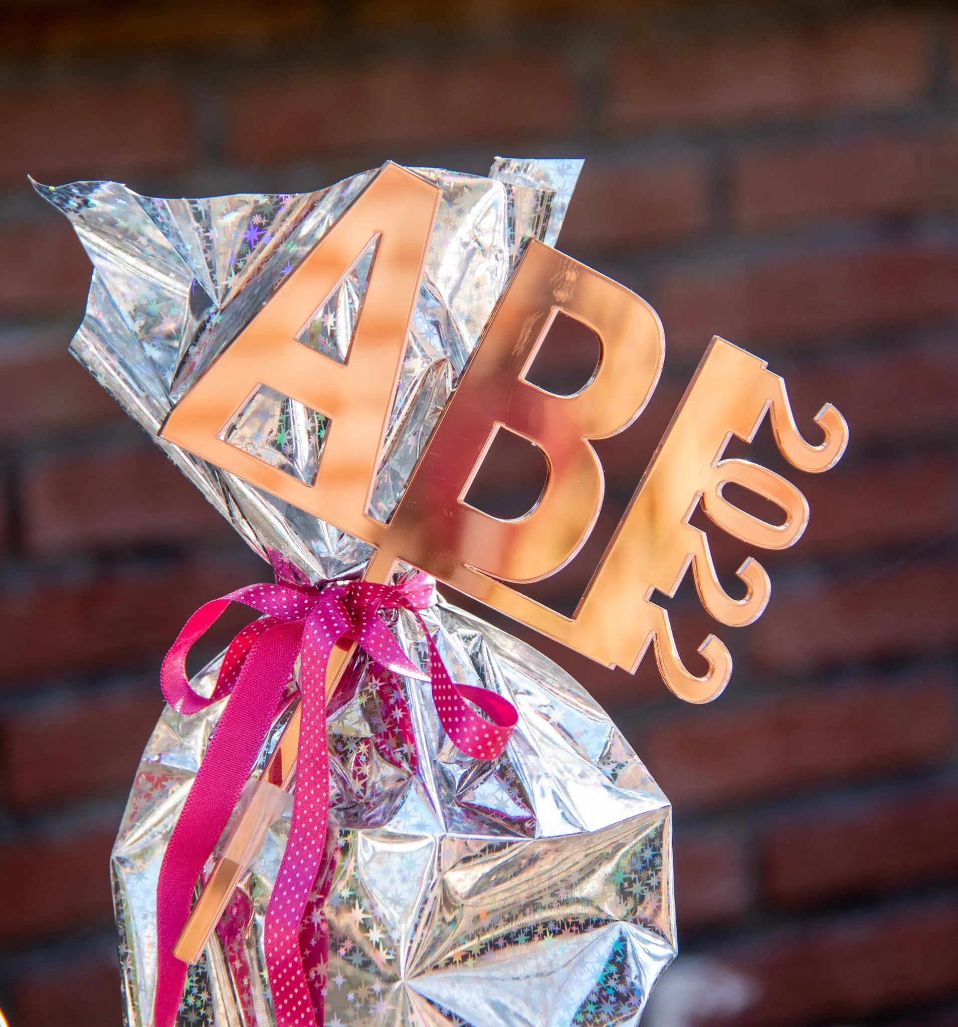 Cake Topper "ABI 2026" 18cm x 14,5cm Spiegel-Acryl