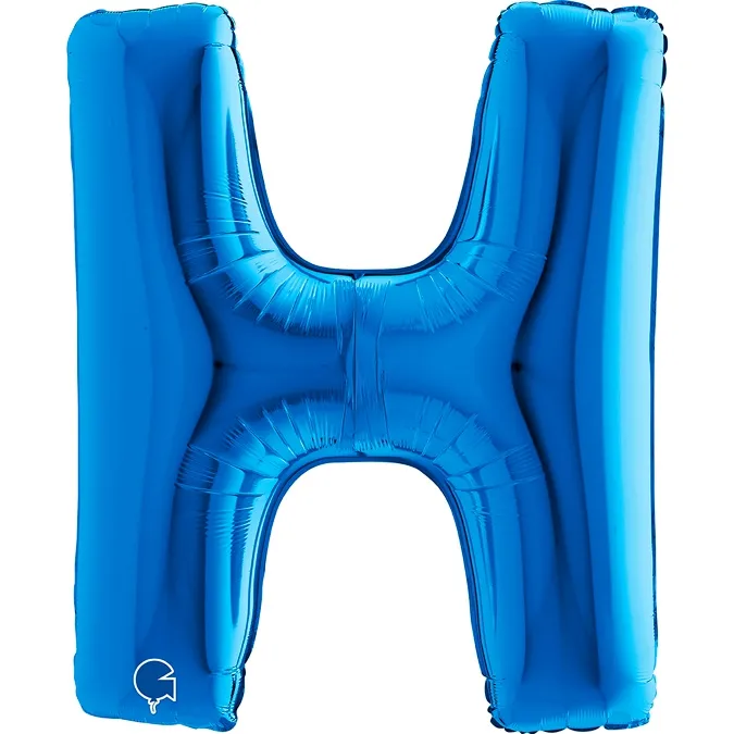 Folienballon Buchstabe H Blau 100cm