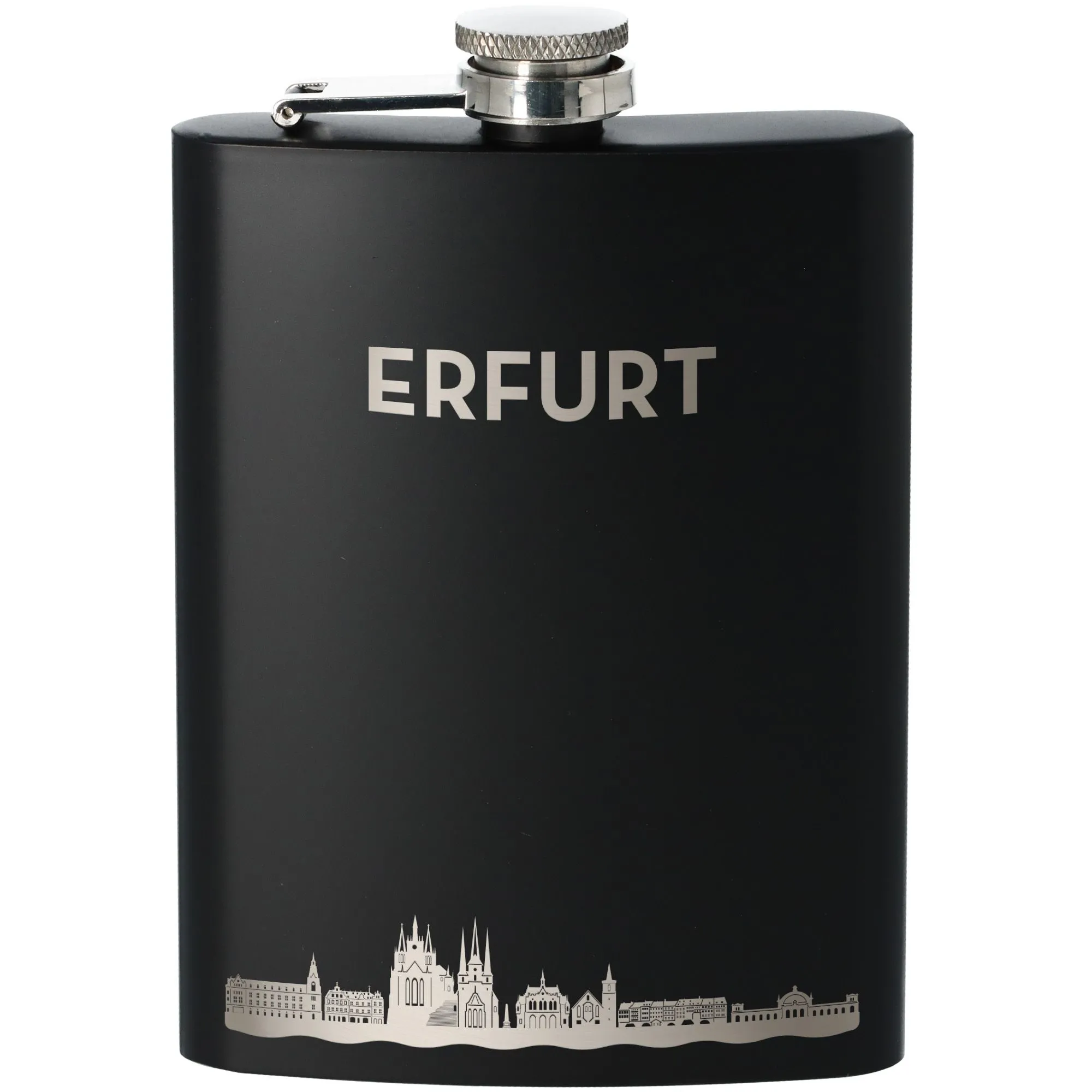 Flachmann Skyline Erfurt Schwarz 225ml