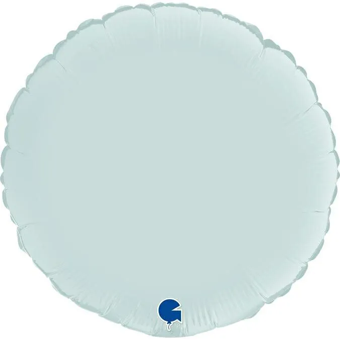 Folienballon Round Satin Pastel Blue 18"/45cm