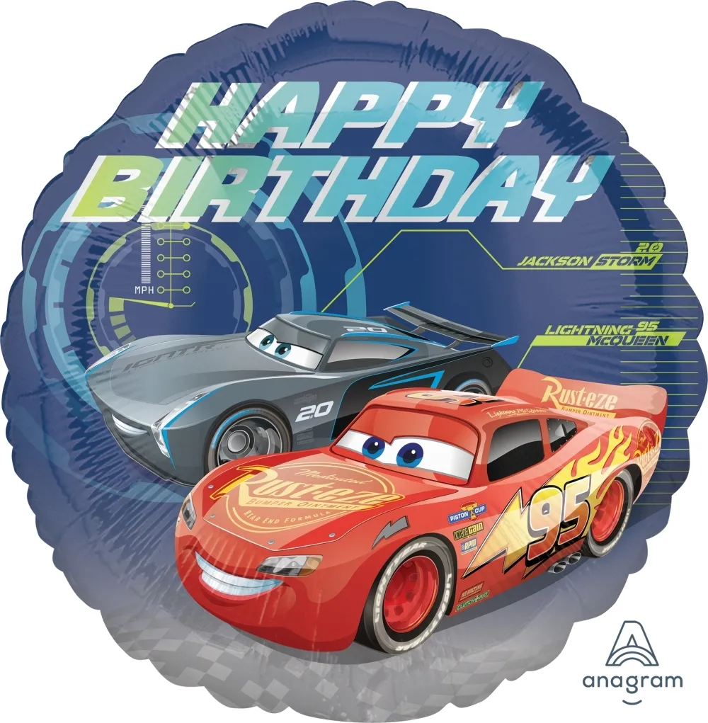 Folienballon Disney's Cars Happy Birthday 45cm