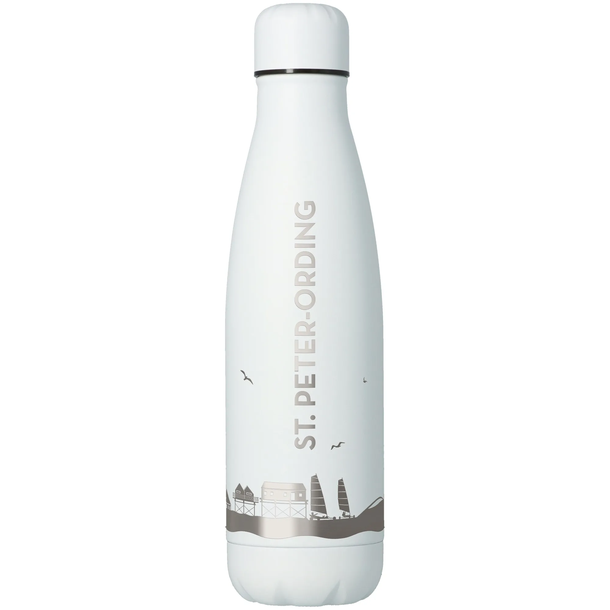 Trinkflasche Skyline St. Peter-Ording Weiß 500ml