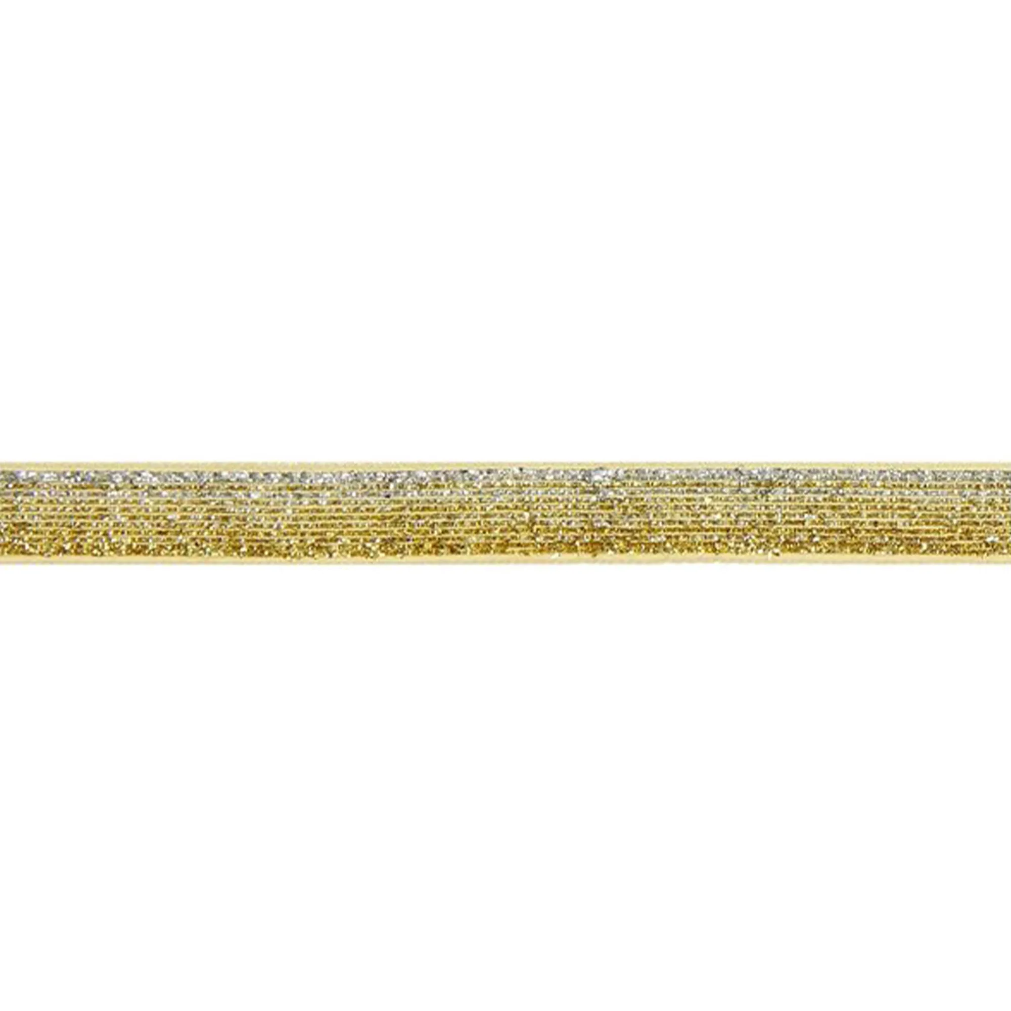Glitzerband, Silber-Gold, 10mm / 3m