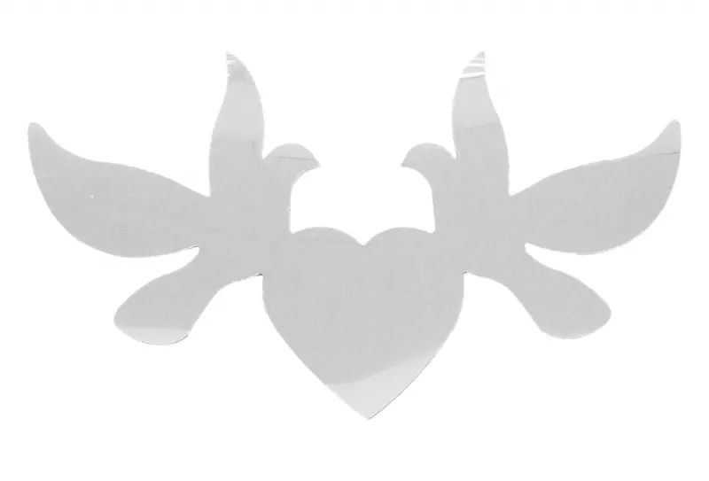 6 Flitter-Tauben Silber
