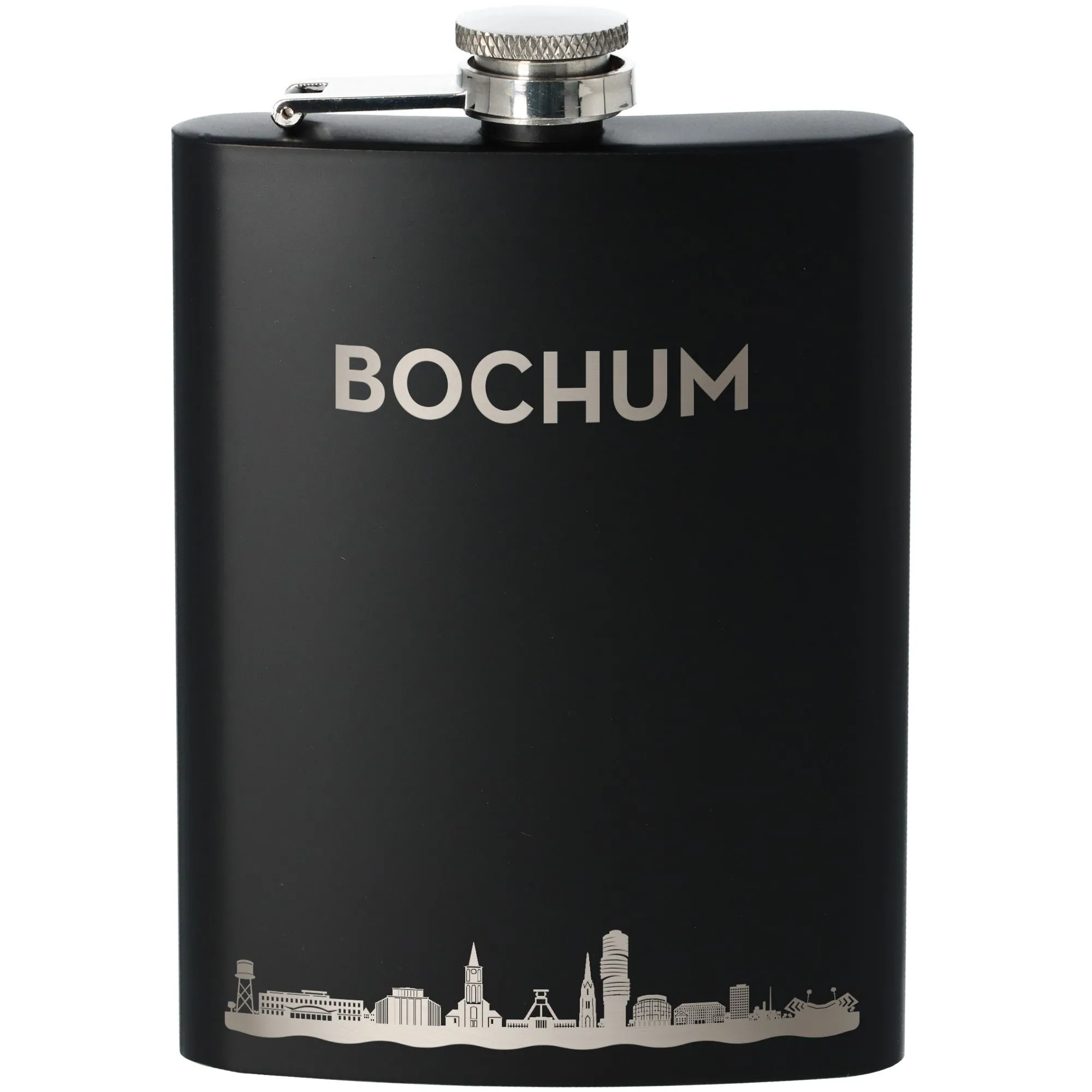 Flachmann Skyline Bochum Schwarz 225ml