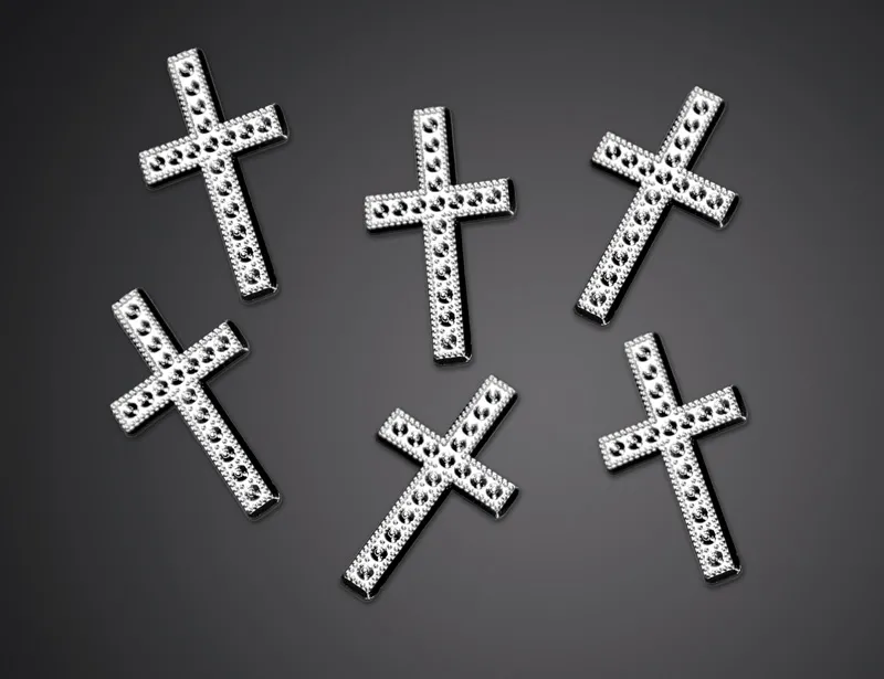 Streudeko Kreuz Silber, 25 Stück