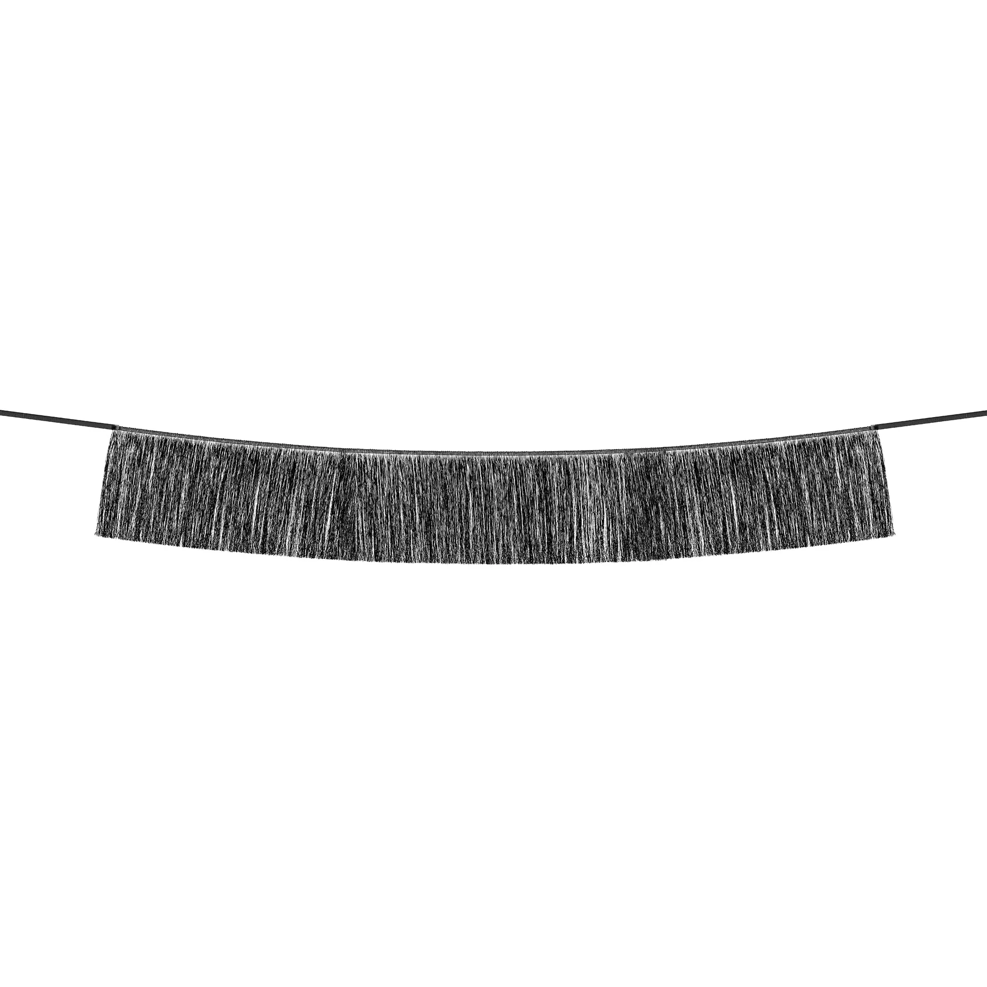 Fransengirlande Schwarz 135cm