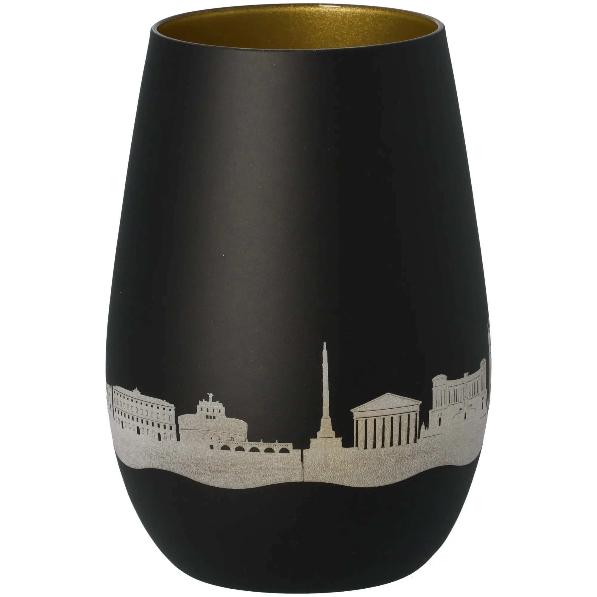 Windlicht Skyline Rom Schwarz/Gold