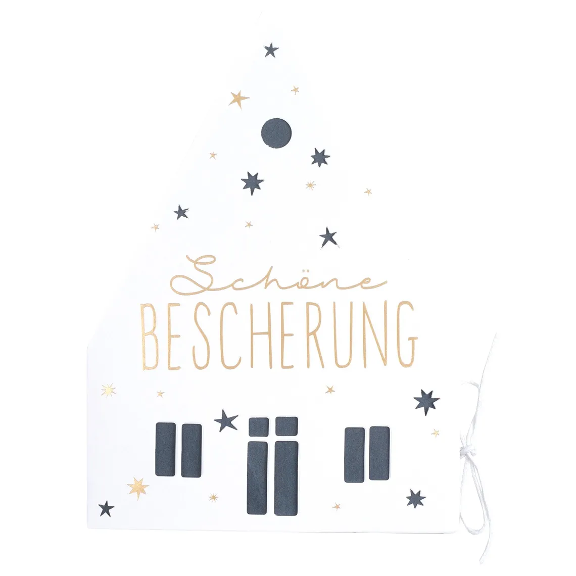 Räder Design - Weihnachtshauskarte "Schöne Bescherung"