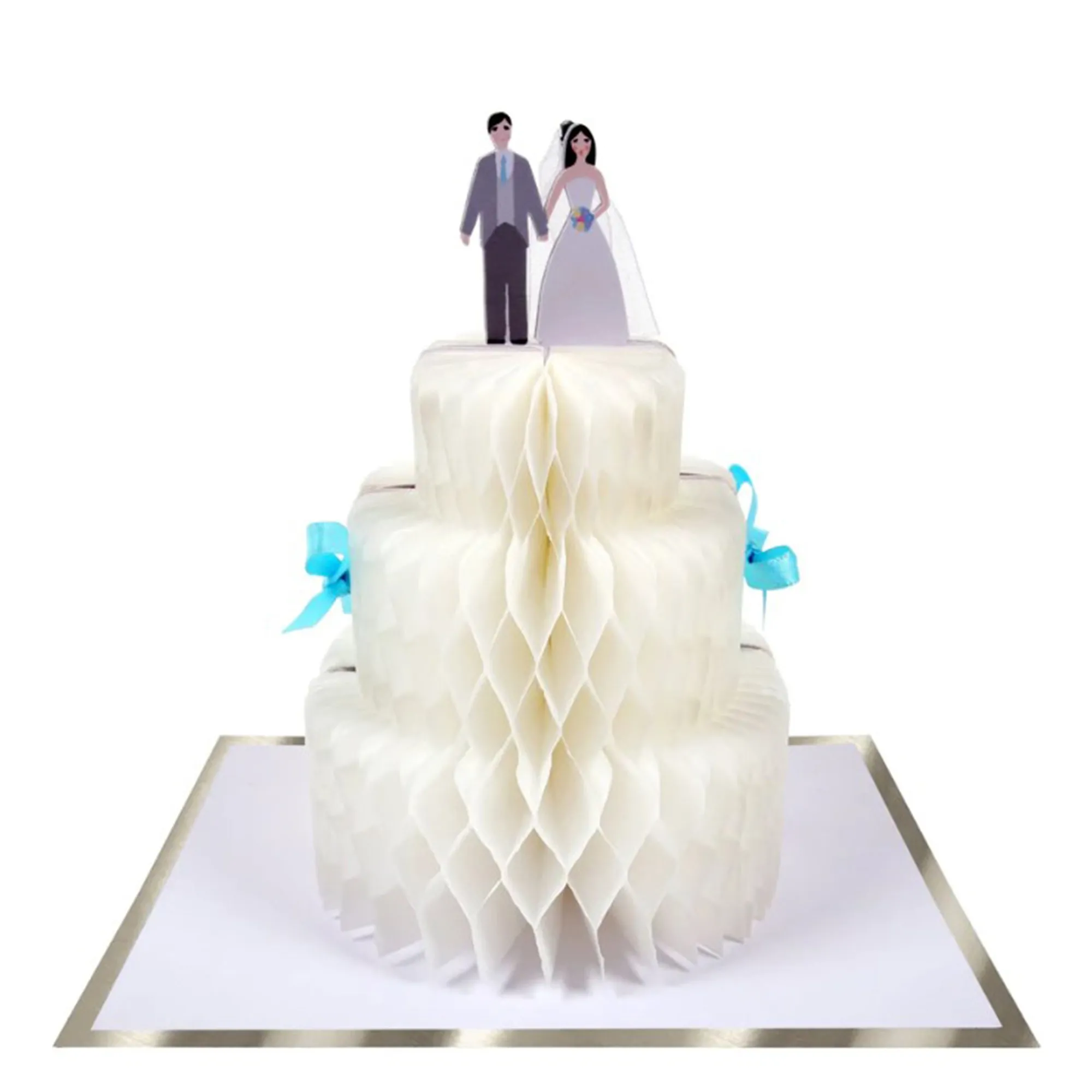 Meri Meri - Waben-Hochzeitskarte "Hochzeitstorte"